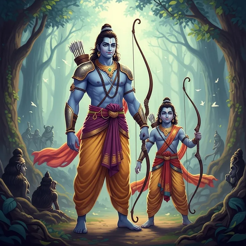 Rama and Lakshman in Ancient Indian Epic Ramayana