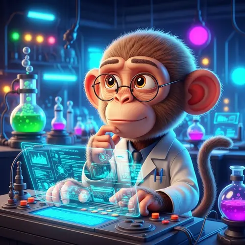 Intelligent & Adorable AI Monkey Character