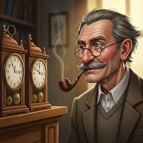 Elegant Elderly Man Contemplating Time | Wisdom & Knowledge