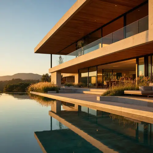 Stunning Modern Luxury House at Golden Hour