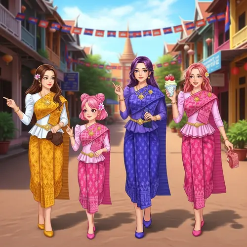 Fictional Characters in Traditional Cambodian Dress | DDLC