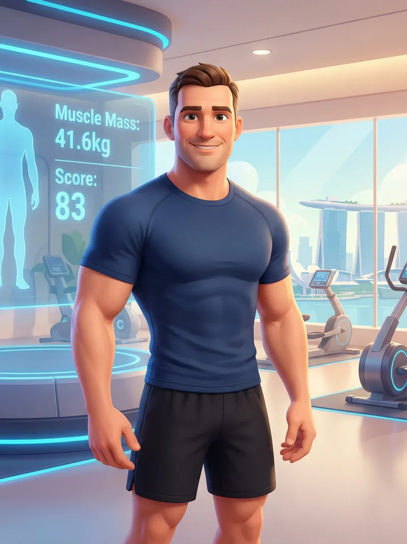 Vibrant 3D Cartoon Character Dmytro – Fitness Illustration