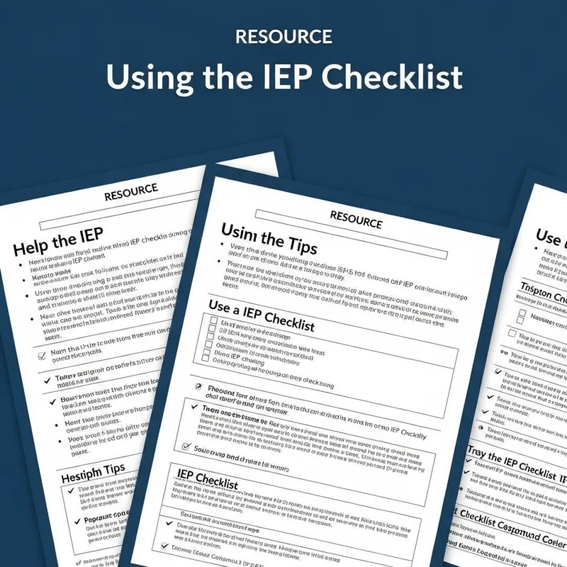 Using the IEP Checklist: Tips, Bullet Points & Checklists