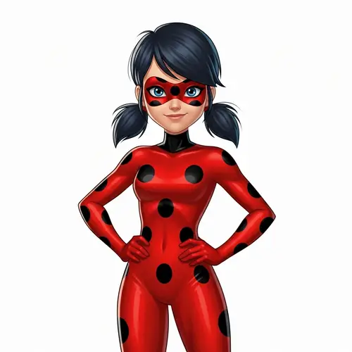 Young Female Superhero in Red and Black Outfit | Original Concept