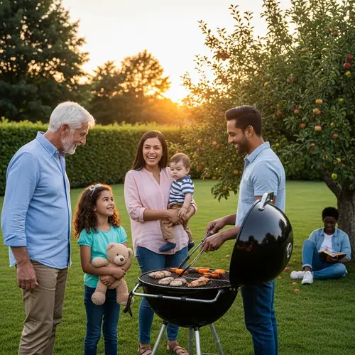 Multi-Generational Family Bonding in Backyard