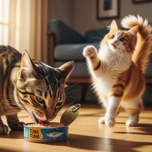 Cat Nibbling on Tuna Fish & Ecstatic Dance Scene