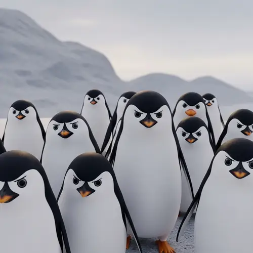 Angry Penguins: Fascinating Display of Wildlife Emotions