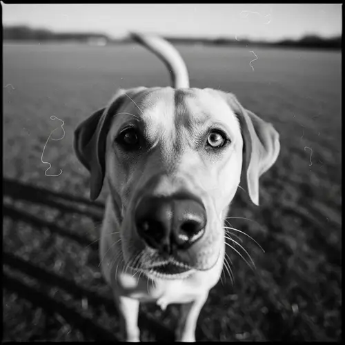 Expressive Black and White Dog Portrait | Nostalgic Pet Photography