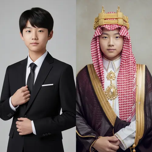 Korean Boy Transforming into Saudi Prince | Before & After