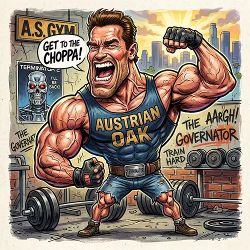 Arnold Schwarzenegger Caricature Art Collection