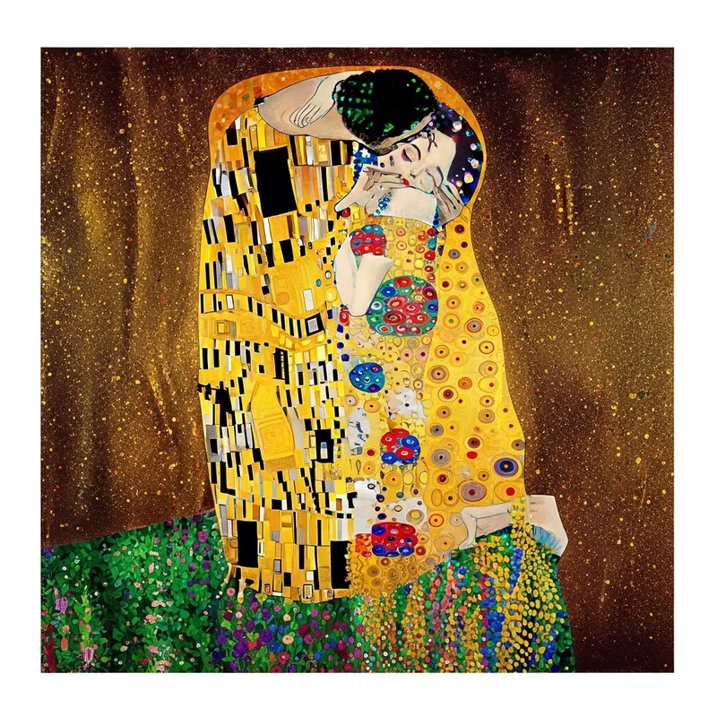 Vibrant Mosaic Artwork - Contemporary Masterpiece Inspired by Gustav Klimt Vibrant Mosaic Artwork - Contemporary Masterpiece Inspired by Gustav Klimt