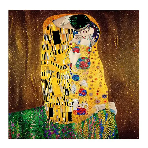 Vibrant Mosaic Artwork Inspired by Gustav Klimt - Contemporary Masterpiece