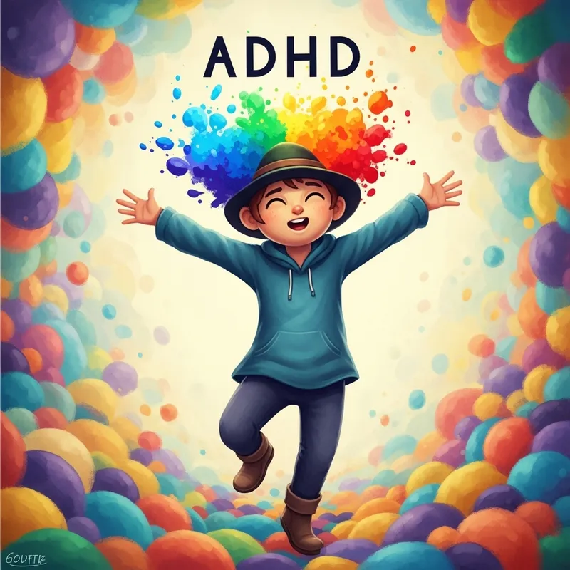 Free Spirit Embracing ADHD: A Whimsical Figure
