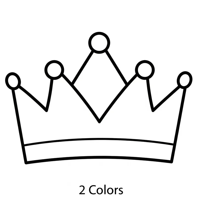 Simple and Uncomplicated Crown Coloring Page for Toddlers