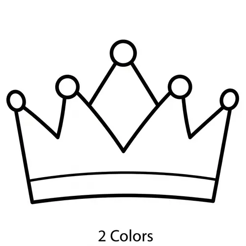 Simple Crown Coloring Page for 2-Year-Olds