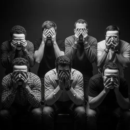 Dramatic Emotions in Dimly Lit Room - Expressionist Photography Scene