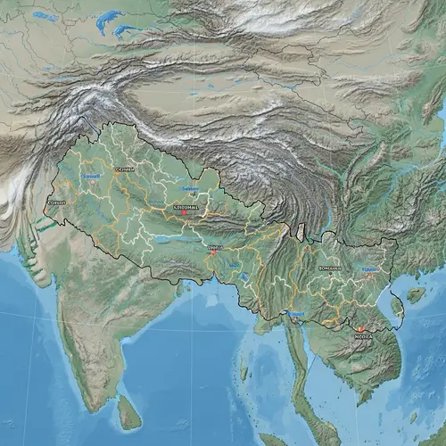 Geographic Visualization of Nepal: Regions, Cities, and Features