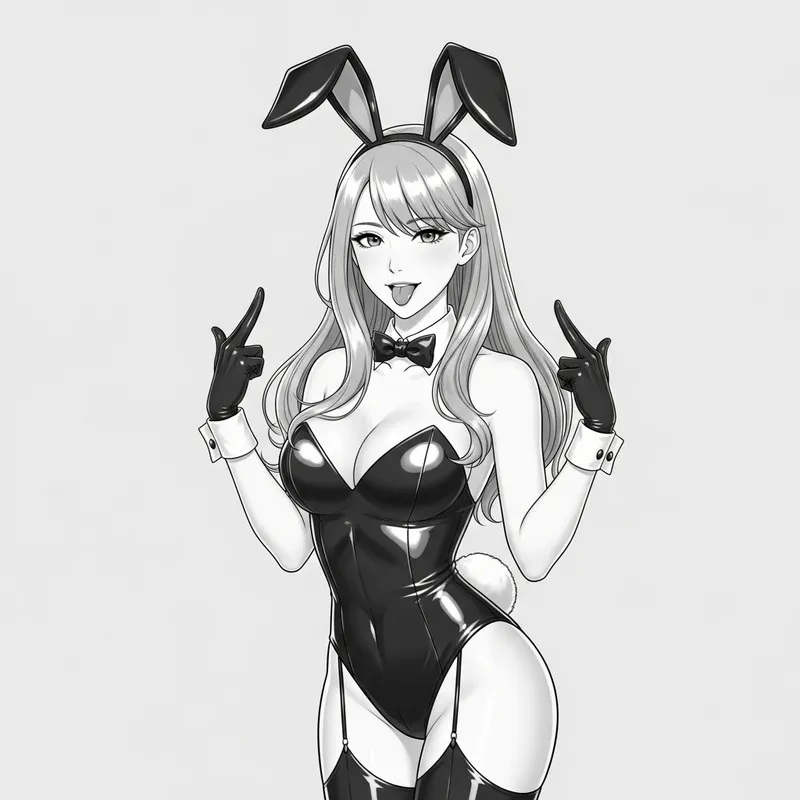 Seductive Bunny Suit | Asian Beauty with Playful Accessories Seductive Bunny Suit | Asian Beauty with Playful Accessories