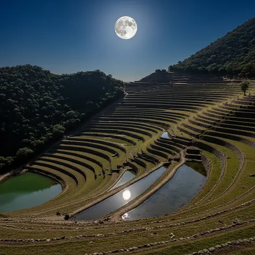 Photorealistic Image of Curatorial Work ZHATUKUA 2025 - Nighttime Perspective