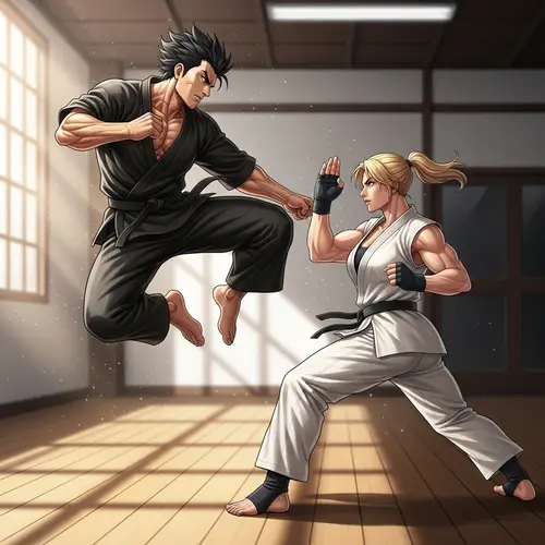 Goko vs Ronda Rousey Facesit Match Illustration