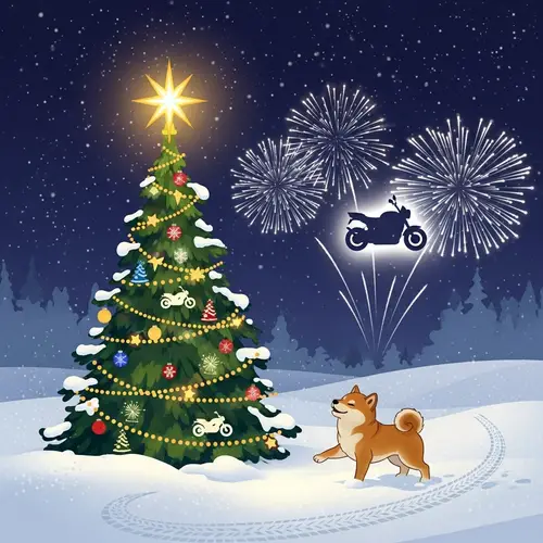 Slovakian Motorcycle Rental Company New Year's Greeting Card