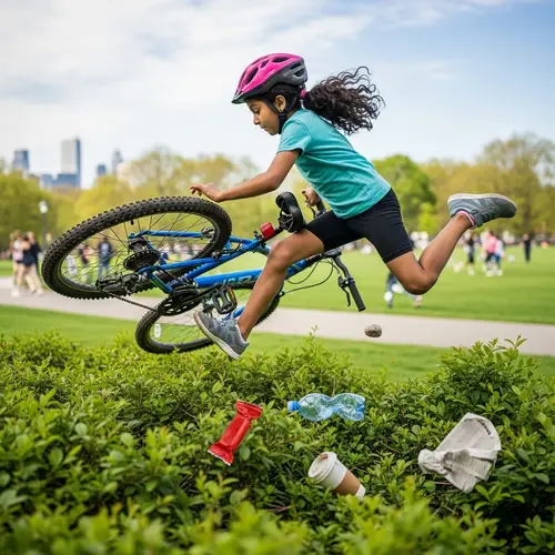 Adventurous Park Bike Ride Mishap | Unique Cycling Experience