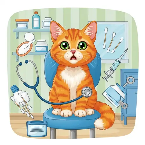 Adorable Orange Cat Vet Visit Essentials