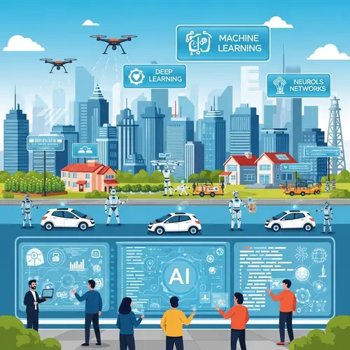 AI Trends 2024: Futuristic Cityscape with Advanced Technology