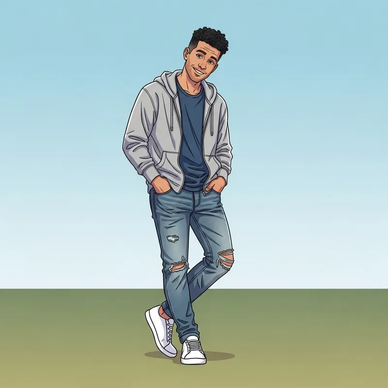 Stylish Mixed Race Man Portrait