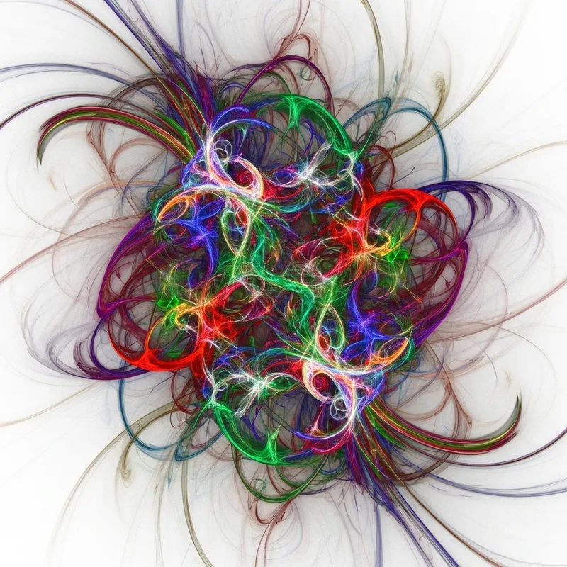 Vibrant Abstract Art Composition - Chaos & Harmony