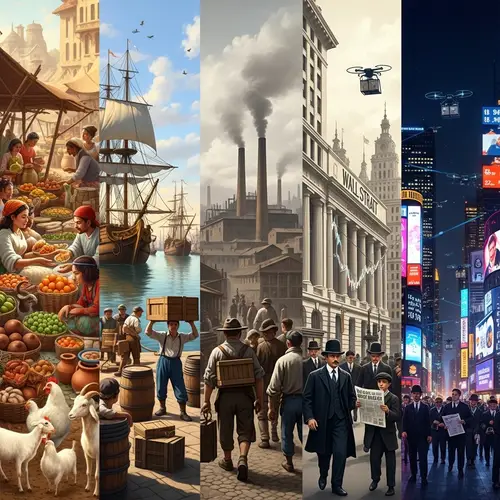 Evolution of Business and Trade Art: A Visual Journey Through Time