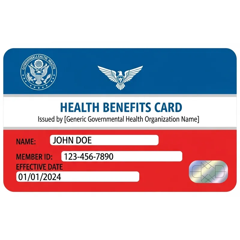 Official Red, White & Blue Medicare Card Design