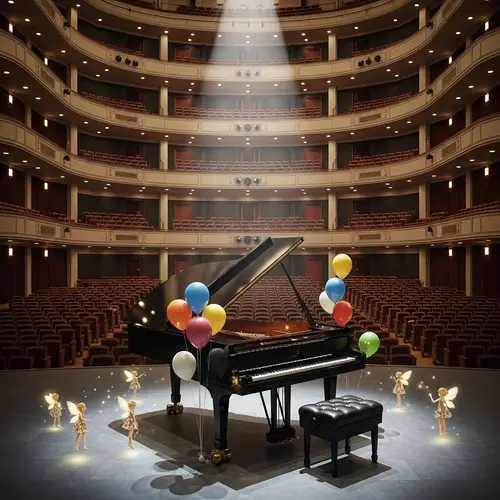 Grand Piano in Festive Concert Hall | Magical Atmosphere