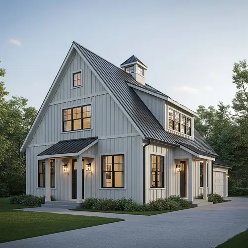 Barnhouse Style Home with Steep Roof