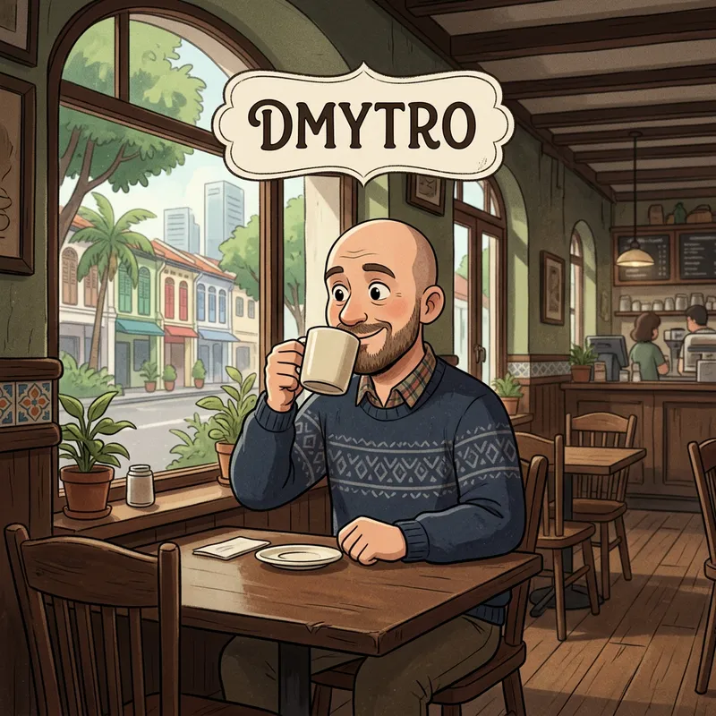 3D Cartoon of Dmytro: A Ukrainian in Singapore