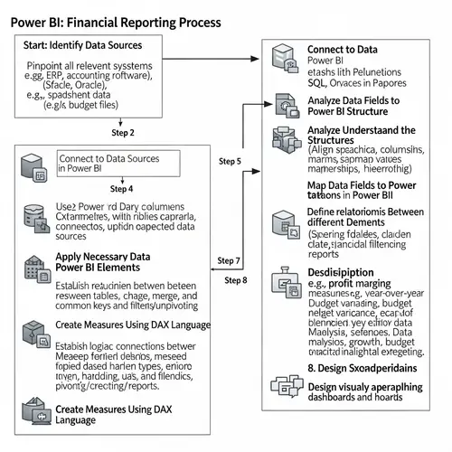 Power BI Financial Report Creation Guide: Data Collection, Transformation, Metrics, and Visualization