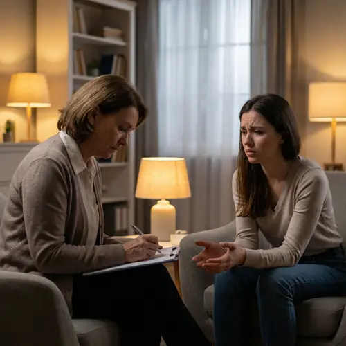 Intimate Therapy Session: Overcoming Anxiety Struggles