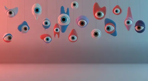 Captivating 3D Collection of Abstract Eyes | Suspended Vision