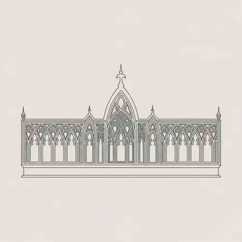 Minimalist Gothic-Style Border Design