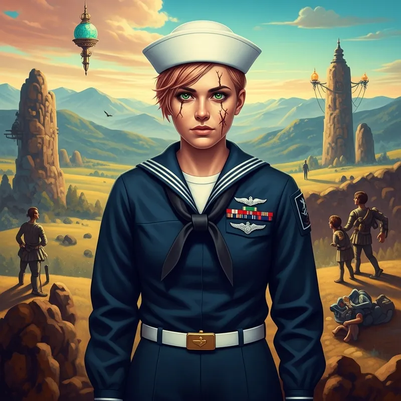Navy Hospital Corpsman in Surreal Dreamscape | Strength & Compassion