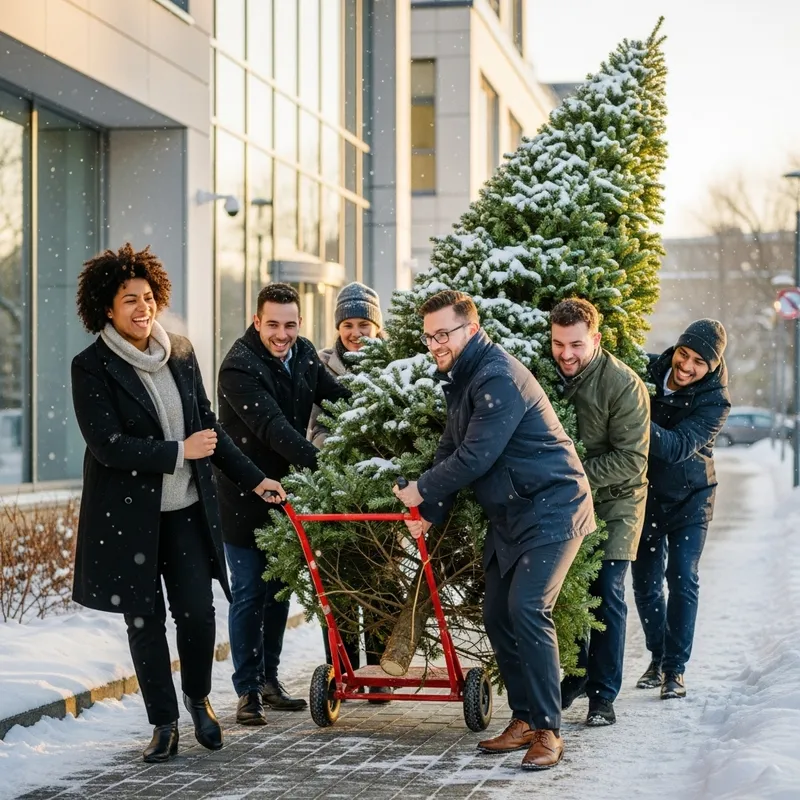 Administrators Find Christmas Tree for Office Decor Administrators Find Christmas Tree for Office Decor