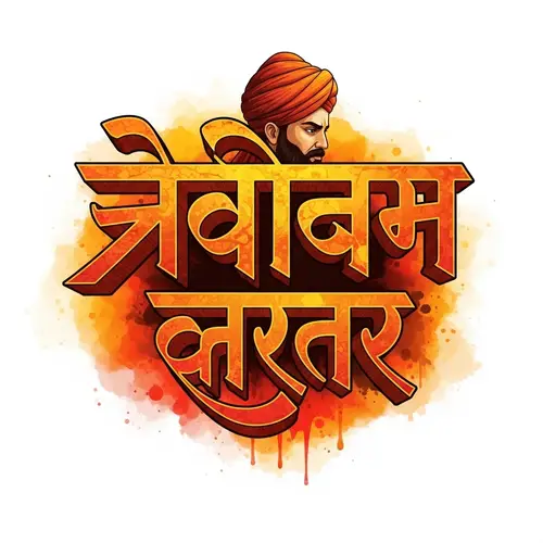 Indian Warrior Illustration with Vibrant Finish