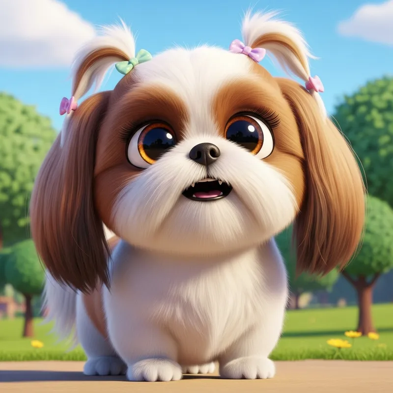Cute and Expressive Shih Tzu Animated Dog Art Cute and Expressive Shih Tzu Animated Dog Art