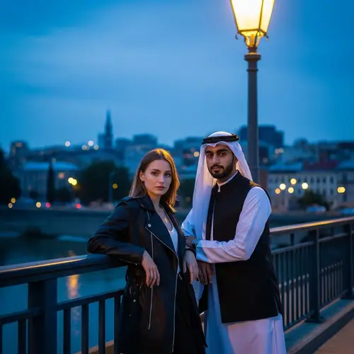 Twilight Bridge Romance in City | Beautiful Dusk Scene