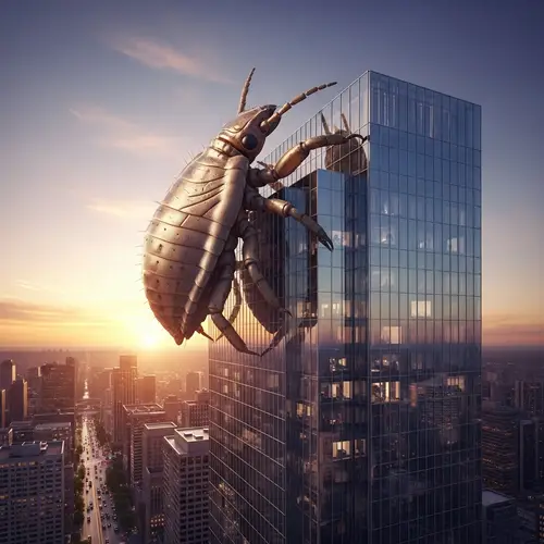 Louse on Skyscraper - Impressive Urban Encounter
