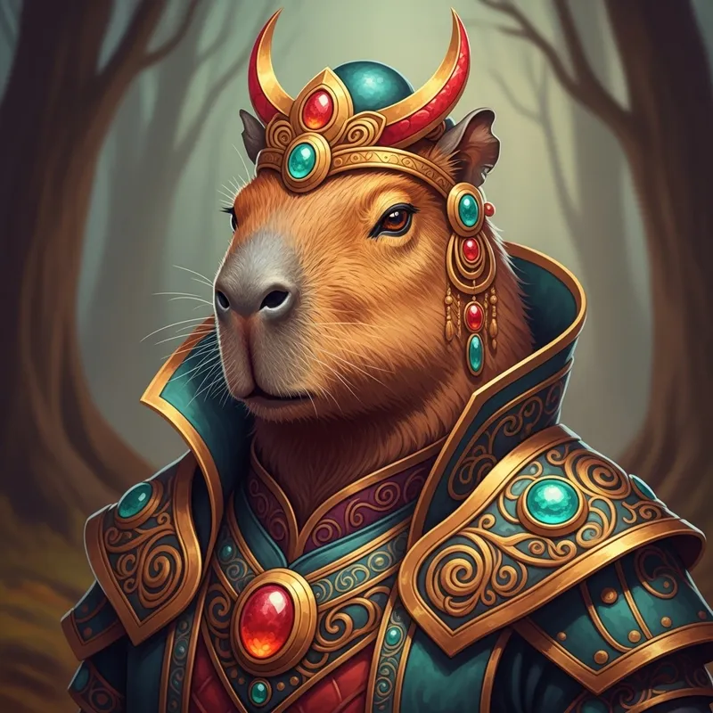 Mystical Humanoid Capybara: Enchanting Creatures