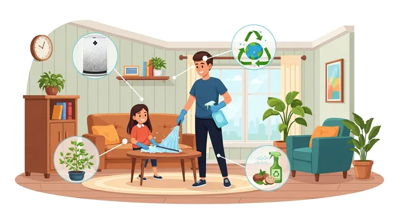 Eco-Friendly Family Home Cleaning Scene | Green Lifestyle Benefits