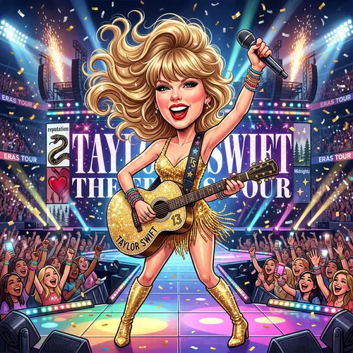 Taylor Swift Caricature Art