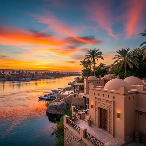 Luxury Nile Sunset View - Nubian Culture Inspired Retreat