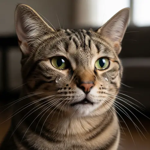 Crying Cat - Emotional Domestic Feline Image